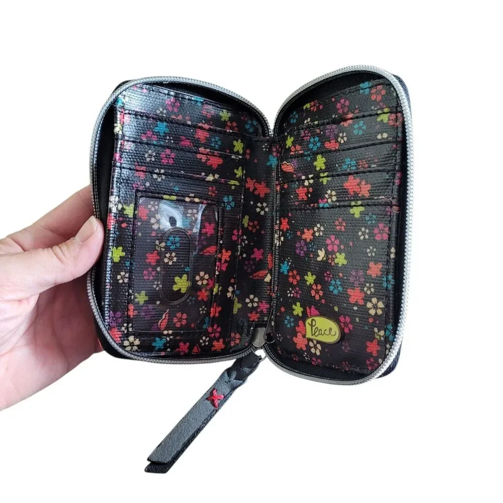 Sakroots Organizer‎ Wallets Set of 2 Colorful Floral Birds Boho Hippie Peace EUC